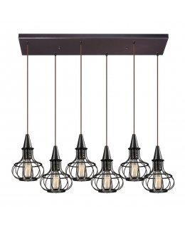 Elk  14191-6RC  Yardley Vintage Linear Pendant 6 Light 